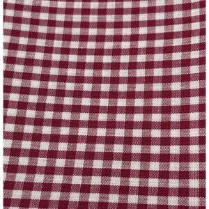 Red & White Gingham Cotton Fat Quarter Fabric 18x22" Crafting Essential